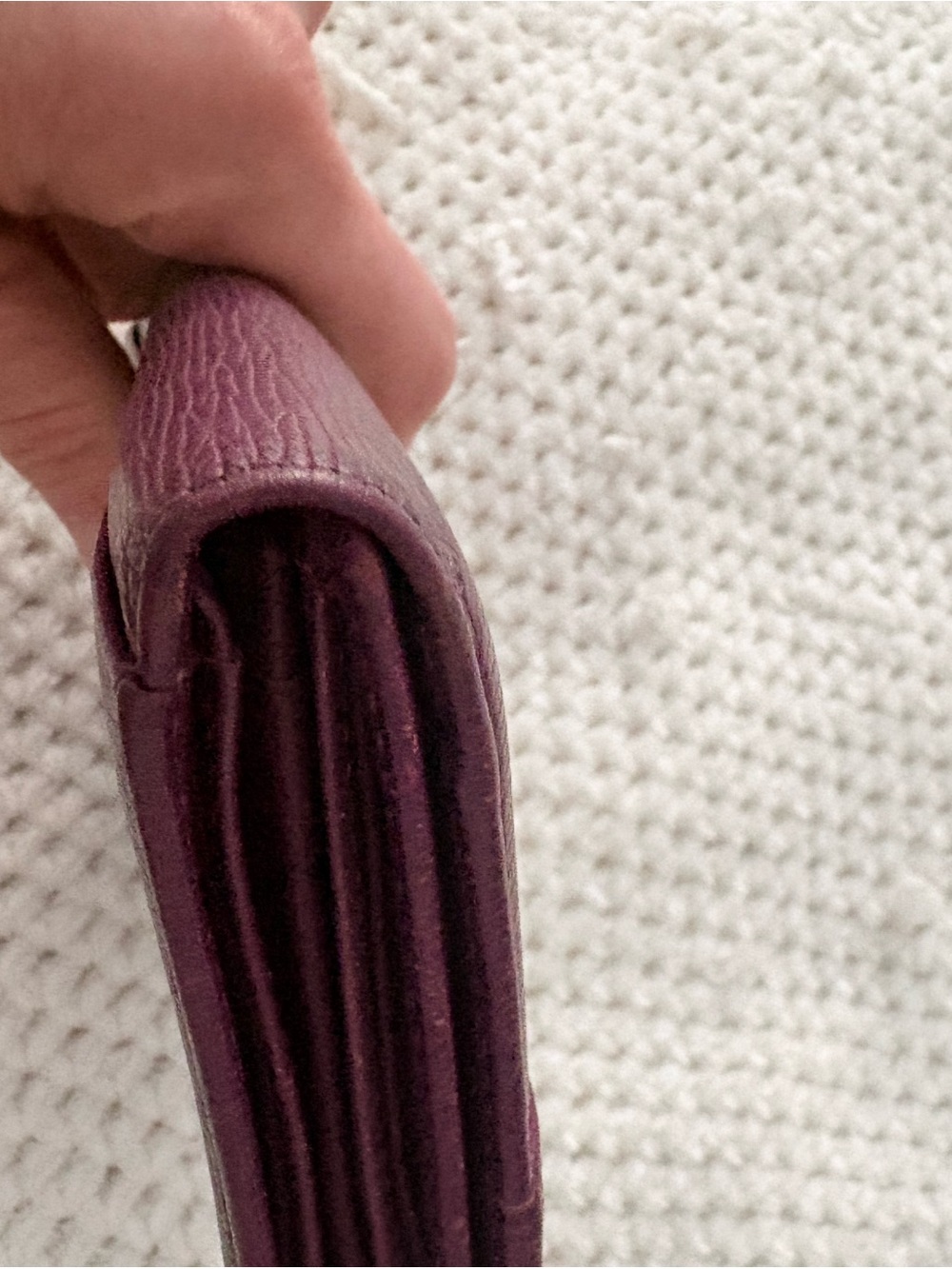 MCM Purple Leather Trifold Wallet- EUC - Picture 11 of 16